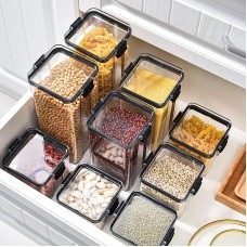 Food Sitter 9-Piece Plastic Food Storage Containers with Airtight Lids – BPA-Free, Stackable & Clear Containers for Kitchen Organization
