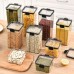 Food Sitter 9-Piece Plastic Food Storage Containers with Airtight Lids – BPA-Free, Stackable & Clear Containers for Kitchen Organization
